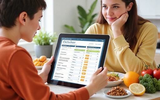 Ilustrace nutričního plánování a podpory